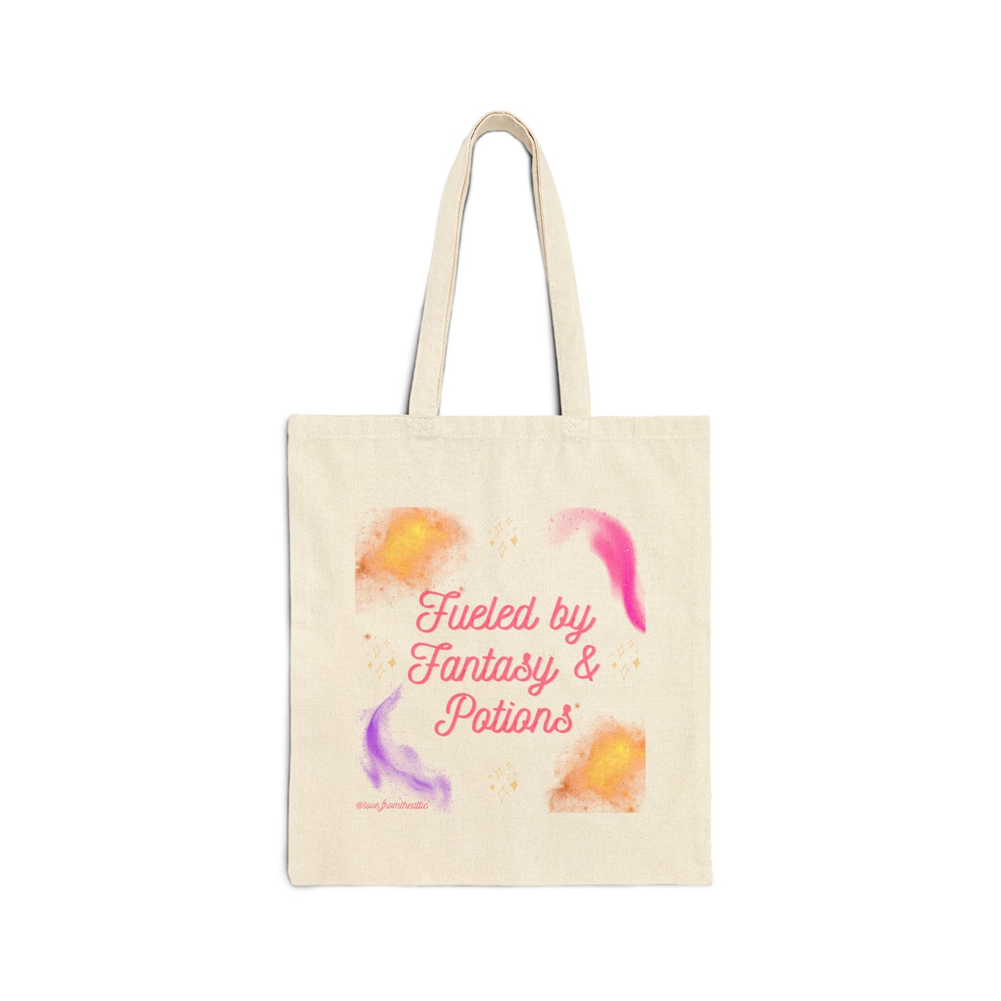 Fueled by Fantasy & Potions Tote Bag - Canvas Shopping Bag for Dreamers