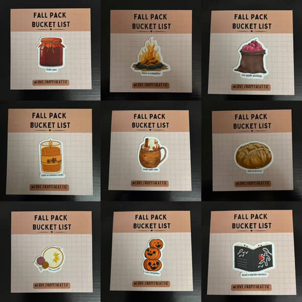 Fall Bucket List Sticker Pack