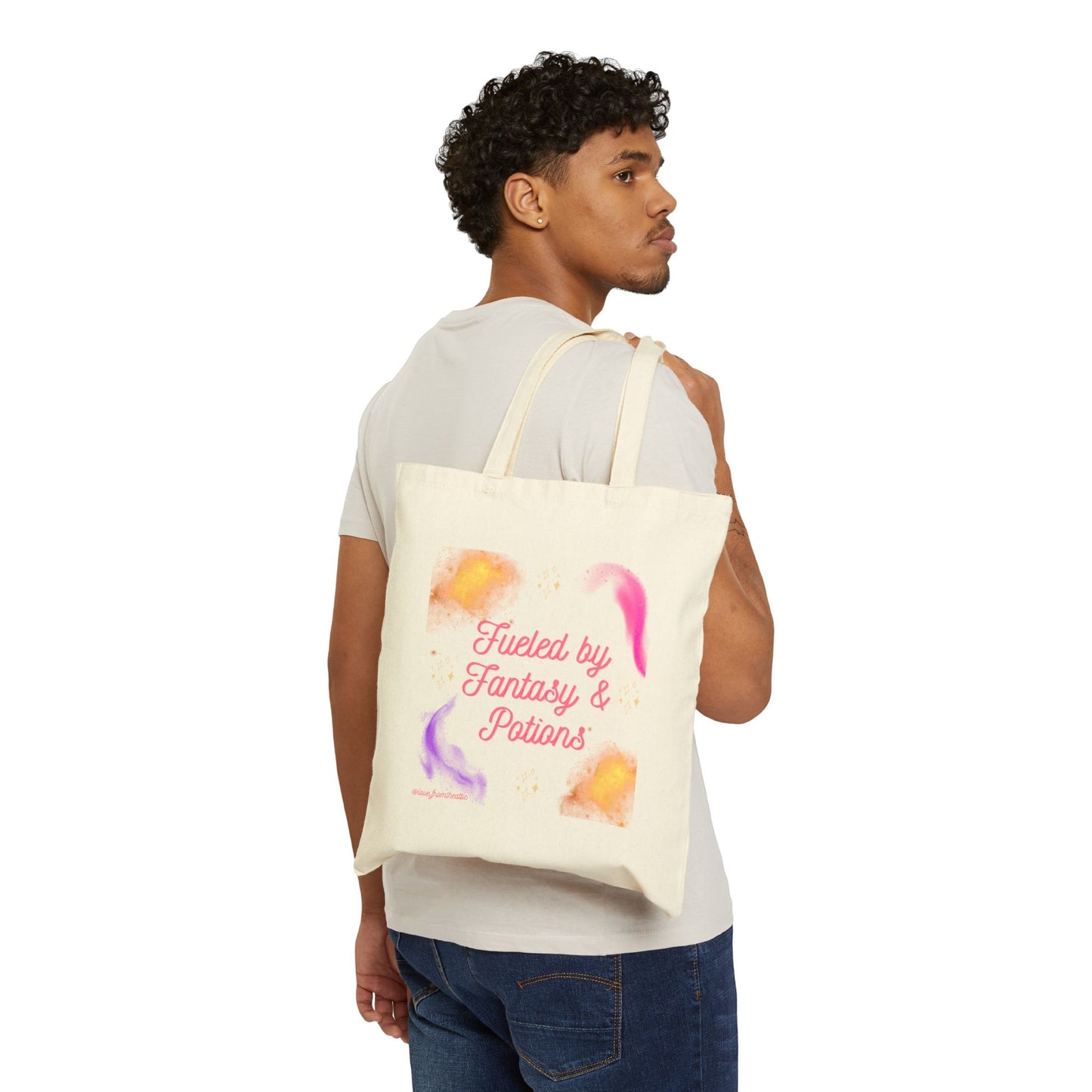 Fueled by Fantasy & Potions Tote Bag - Canvas Shopping Bag for Dreamers