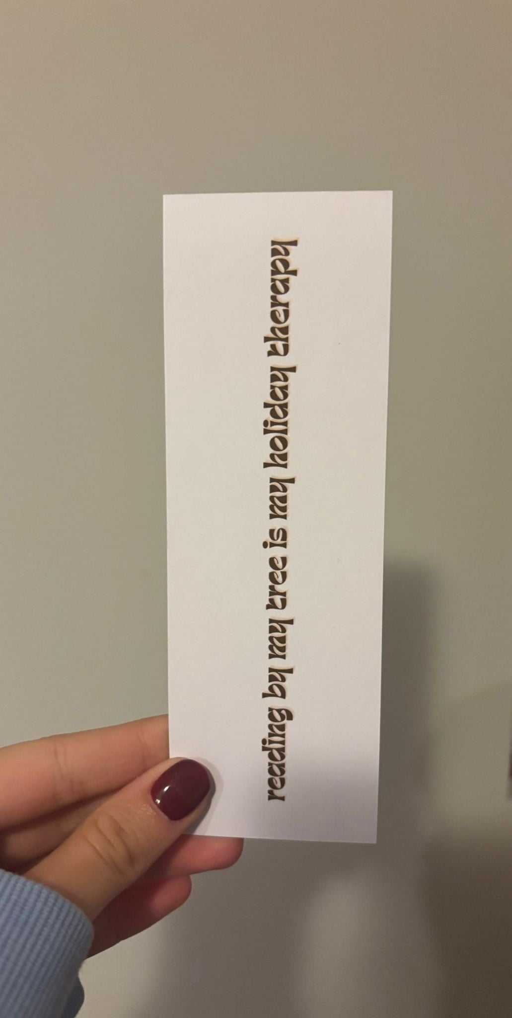 Holiday Therapy Bookmark