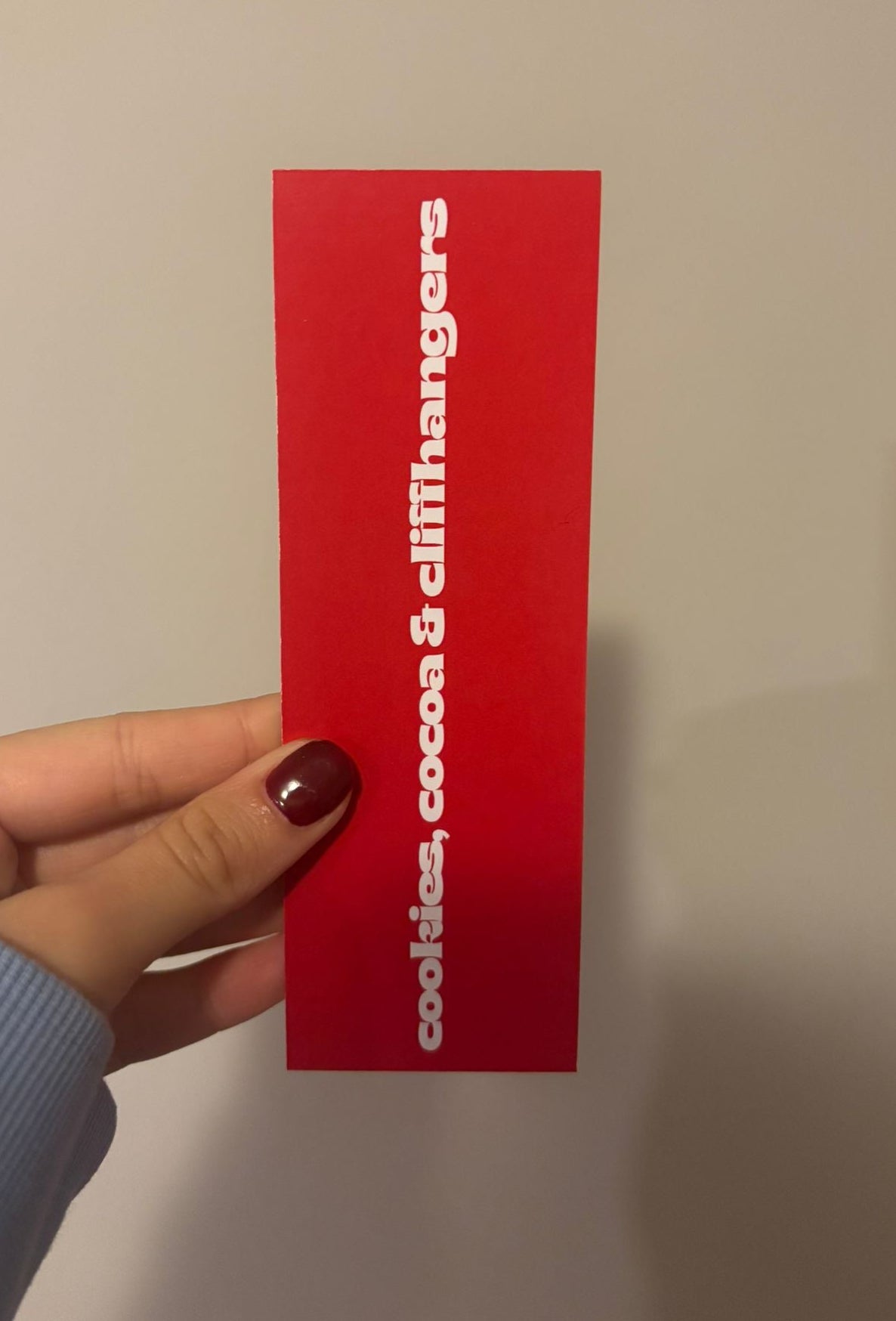 Cookies, Cocoa & Cliffhangers Bookmark