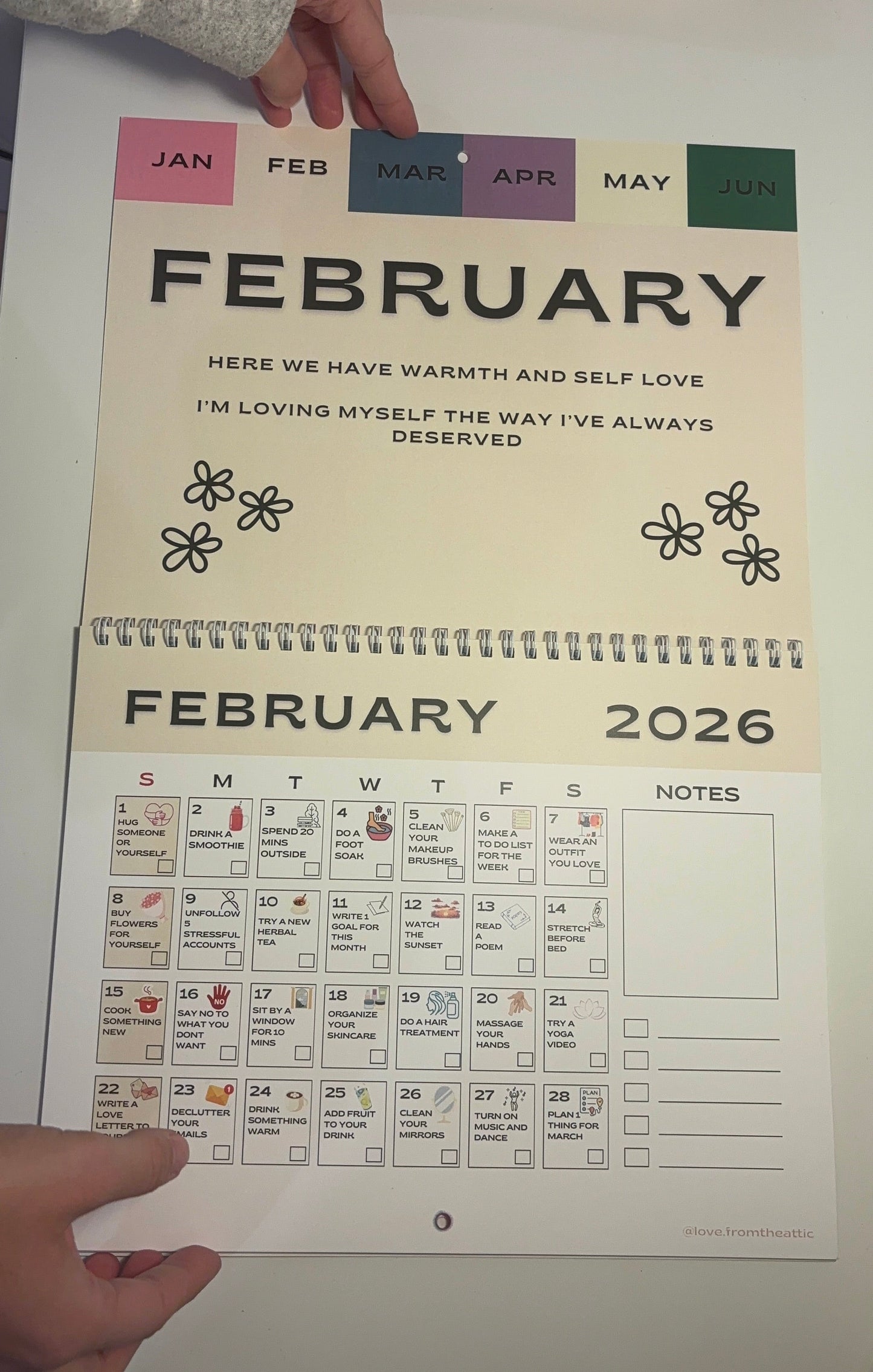 Self Care Wall Calendar Kit