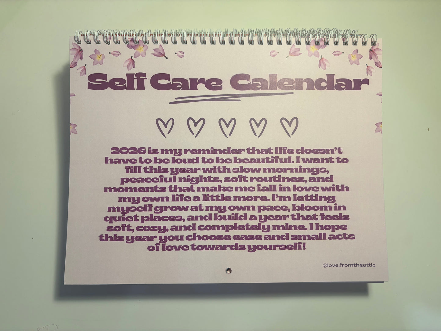 Self Care Wall Calendar Kit