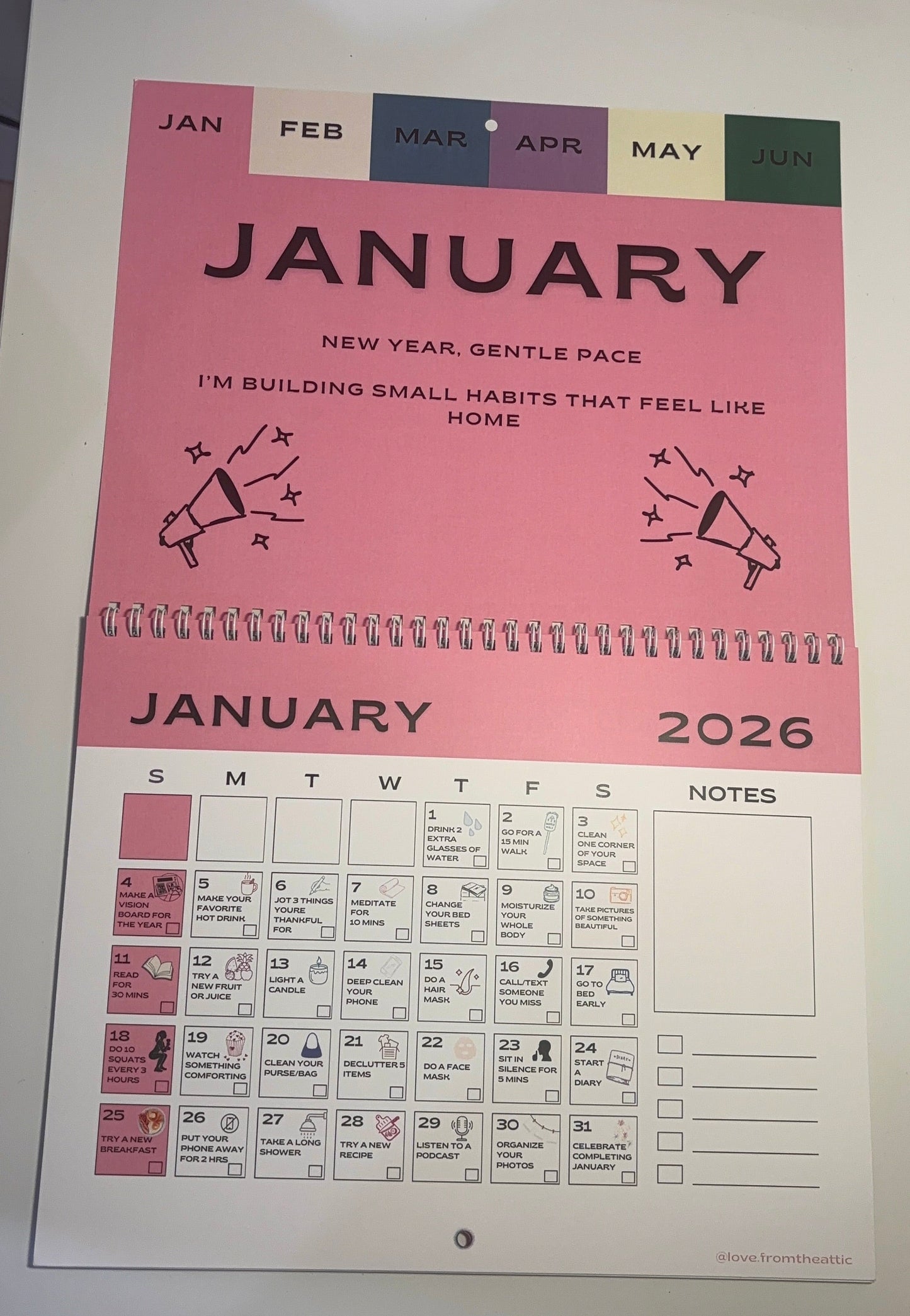 Self Care Wall Calendar Kit