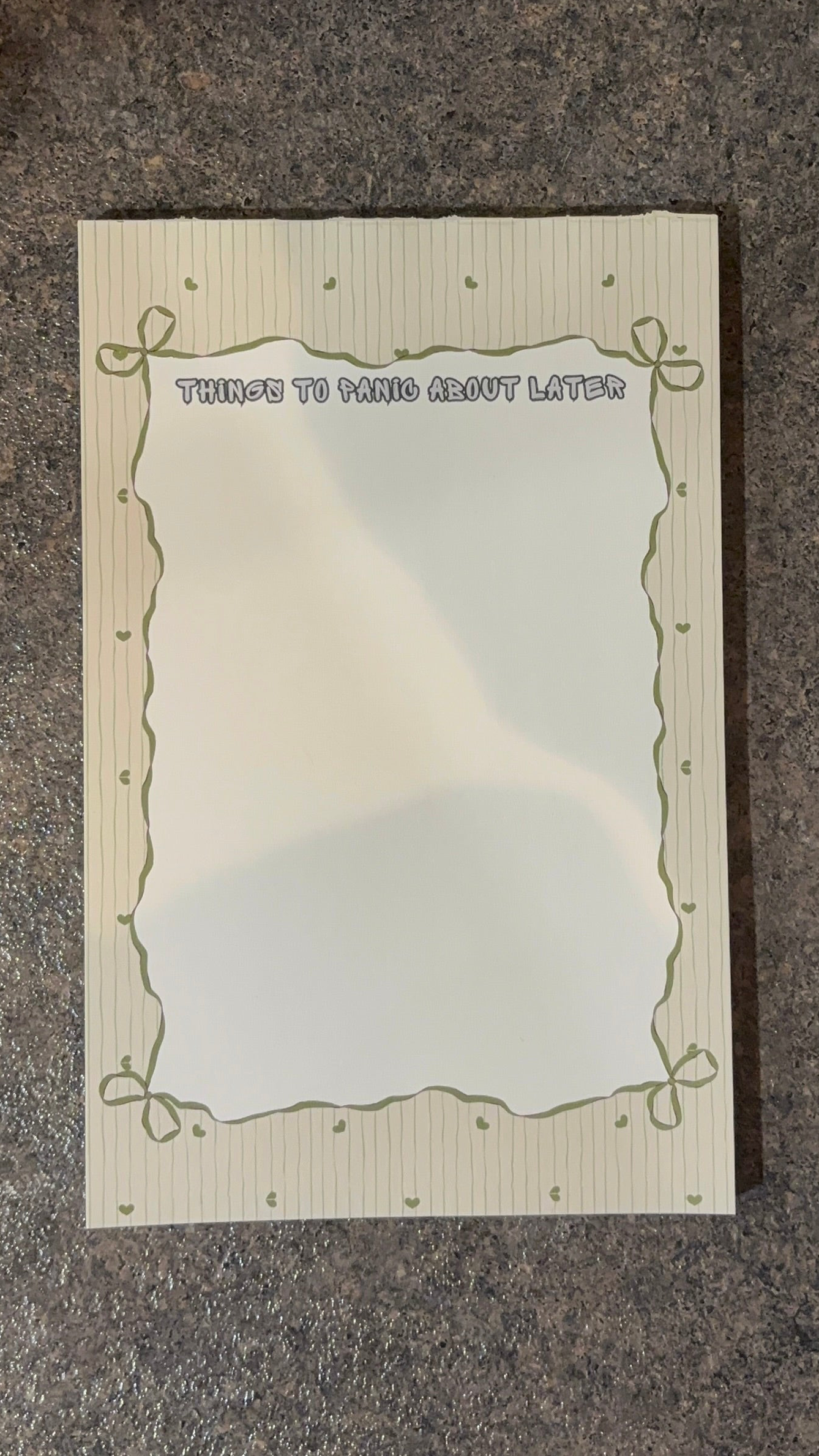 Things To Panic About Notepad