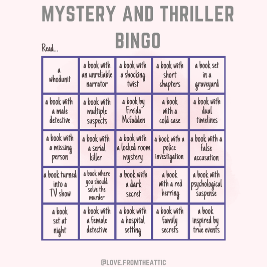 Mystery & Thriller Bingo