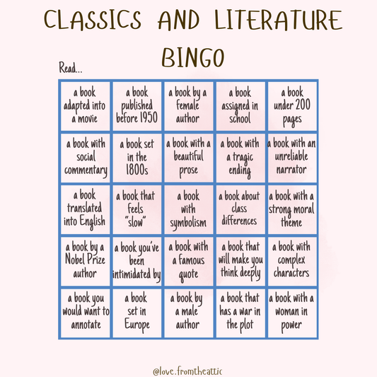 Classics & Literature Bingo