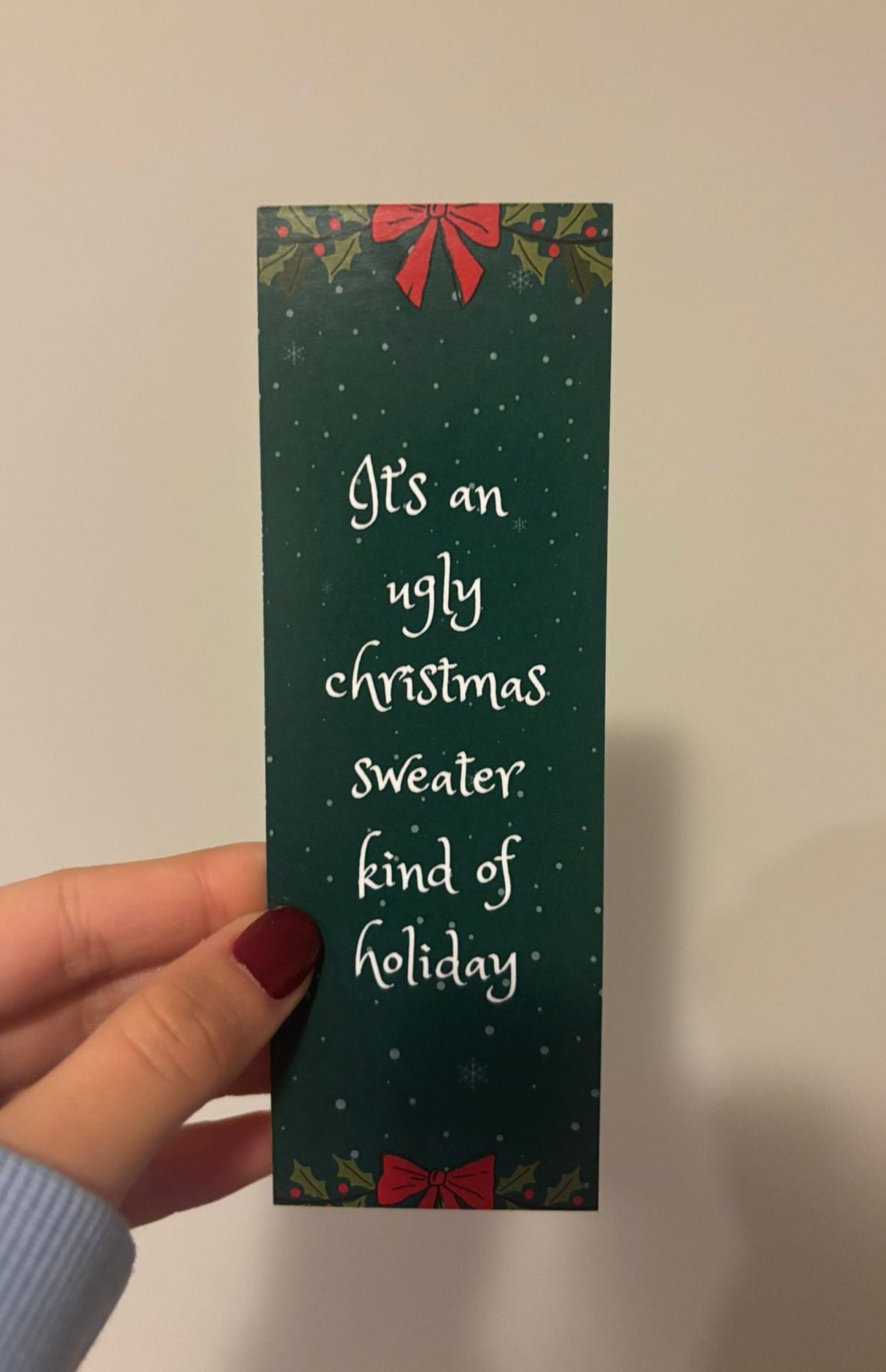 Ugly Christmas Sweater Bookmark