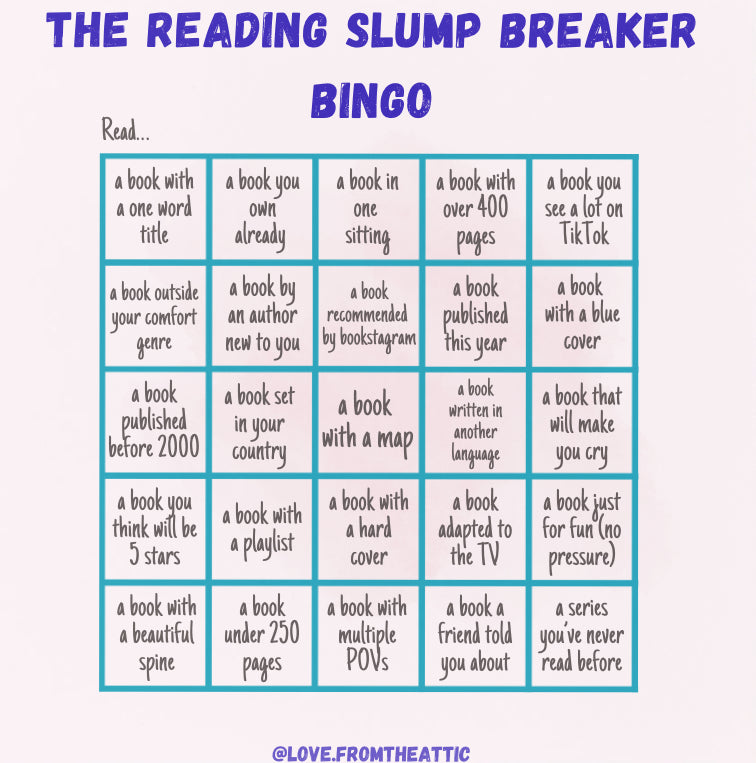 The Reading Slump Breaker Bingo