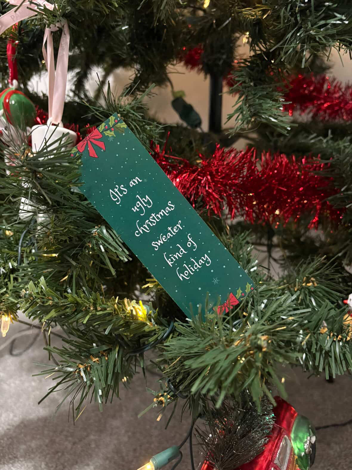Ugly Christmas Sweater Bookmark