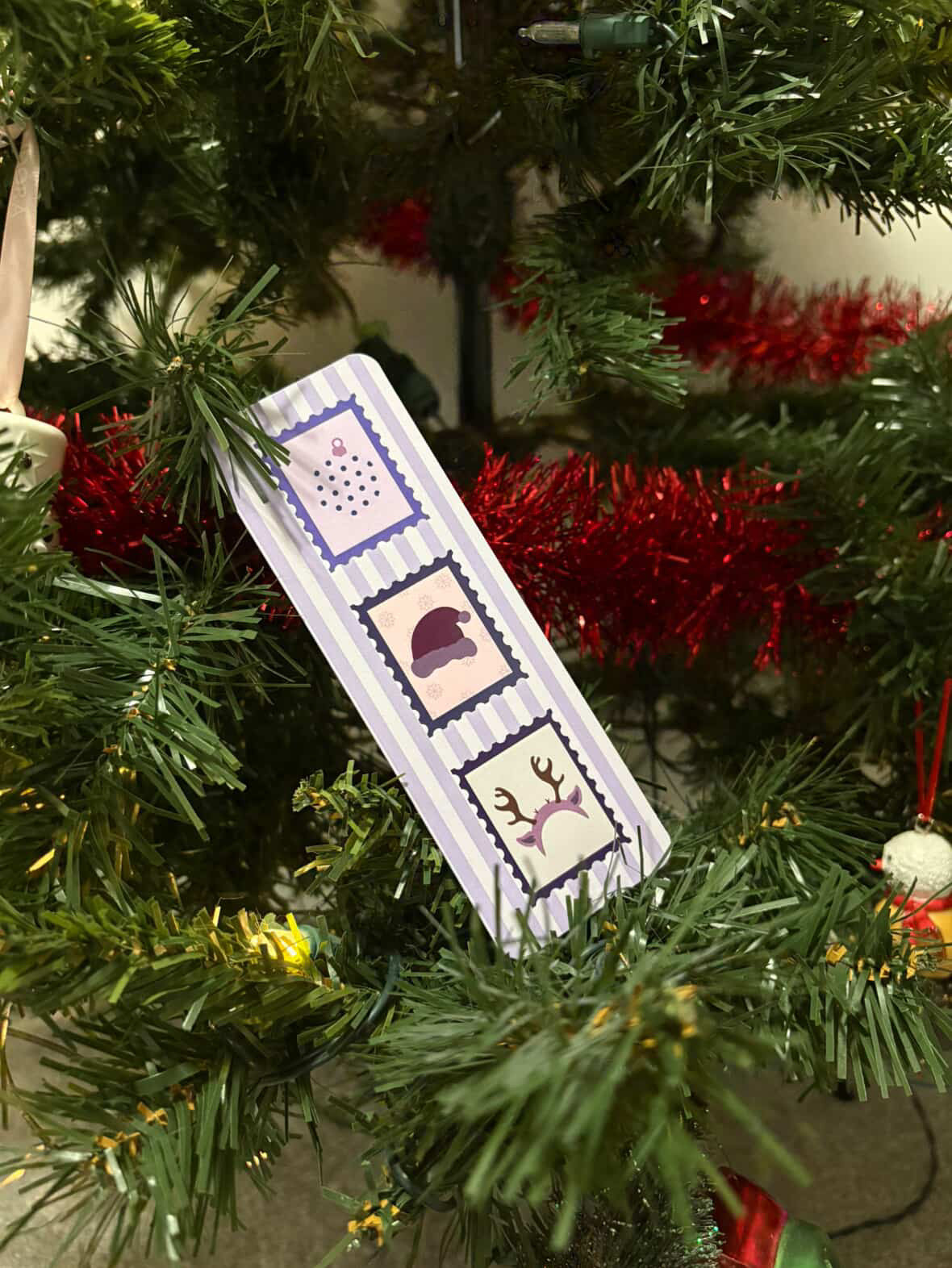 Snowy Plum Bookmark